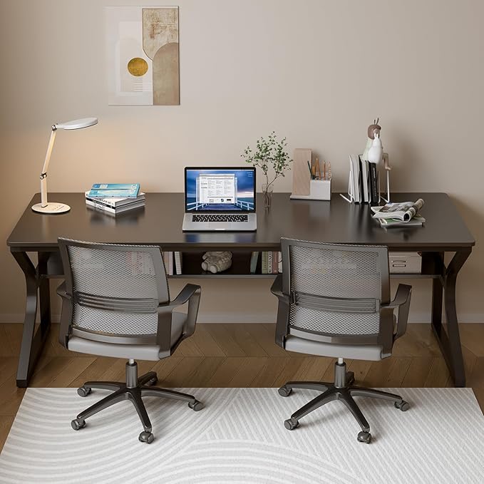 Extra Long Desk with Bookshelf - Image 6