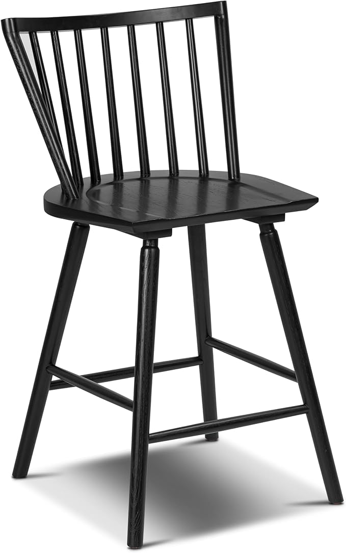 POLY & BARK Talia 24" Counter Stool in Black by POLYBARK
