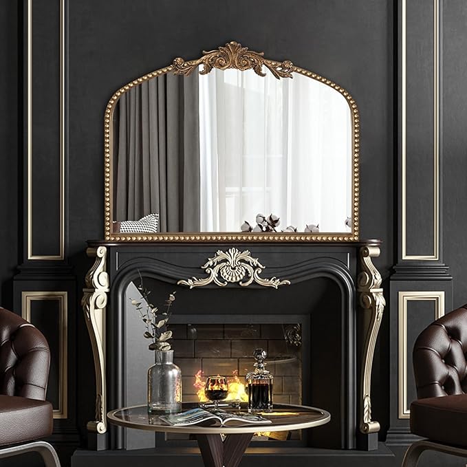 Baroque Arch Mirror for Living Room Wall, Bedroom Decor - Image 2