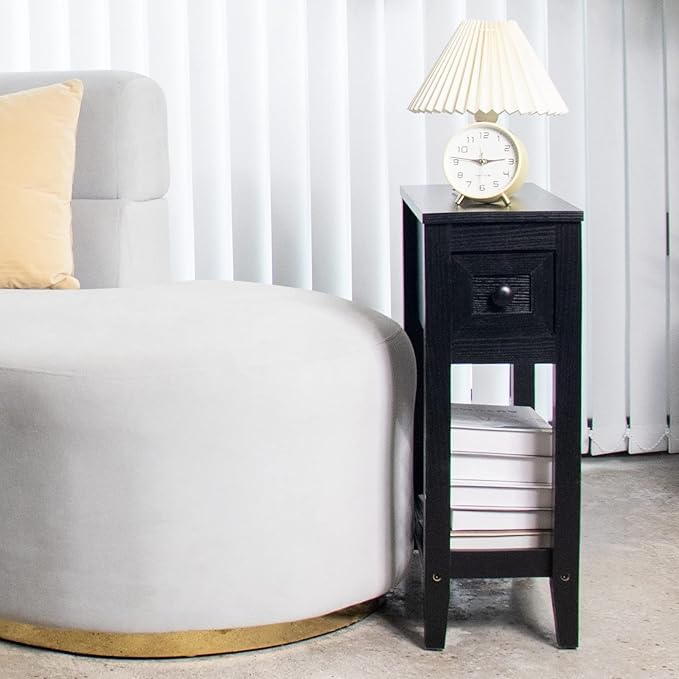 Narrow End Table, Slim Bed Side Table - Image 6