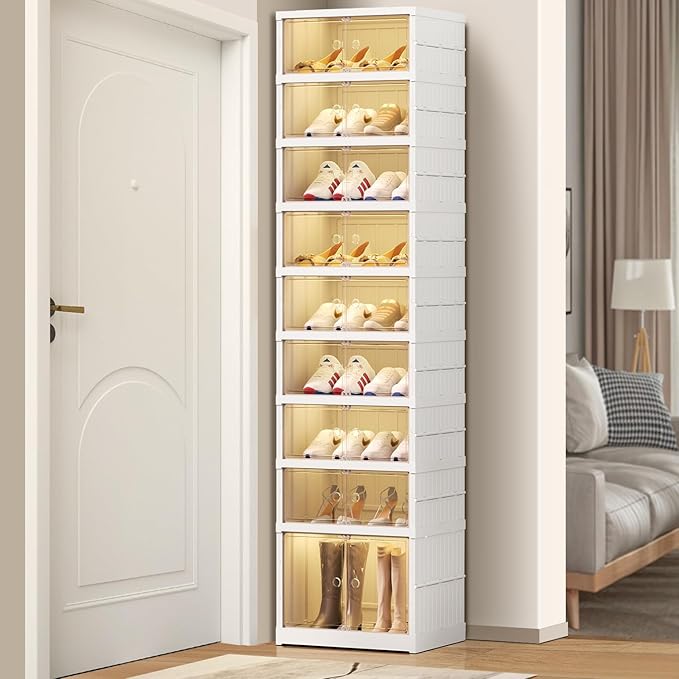 9 Tier Foldable Shoe Rack Organizer - Image 2