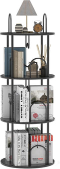 3 Tier Rotating Bookshelf, 360° Spinning Bookshelf Tower, Round Narrow Space by Merkisa