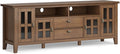 SIMPLIHOME Artisan SOLID WOOD 72 inch Wide Contemporary TV Media Stand in by SimpliHome