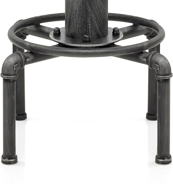 Topower Antique Vintage Industrial Barstool Solid Wood Water Pipe Fire Hydrant - Image 7
