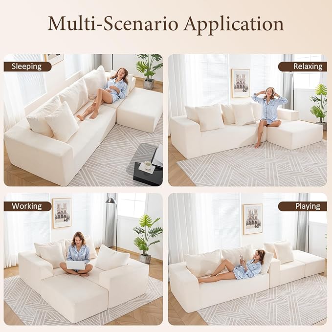 INGEROOM 108" Cloud Sectional Couch - Image 7