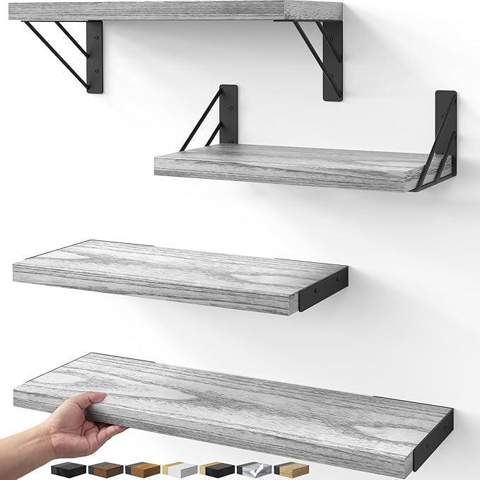 BAYKA Wall Shelves for Bedroom Decor, Floating Wall Shelves for Living Room by BAYKA