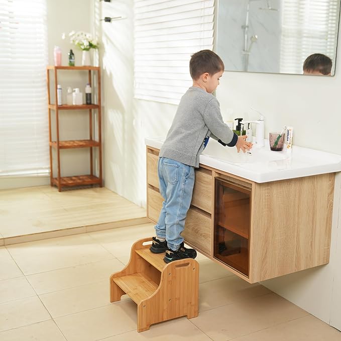 VaeFae Bamboo 2 Step Stool - Image 2