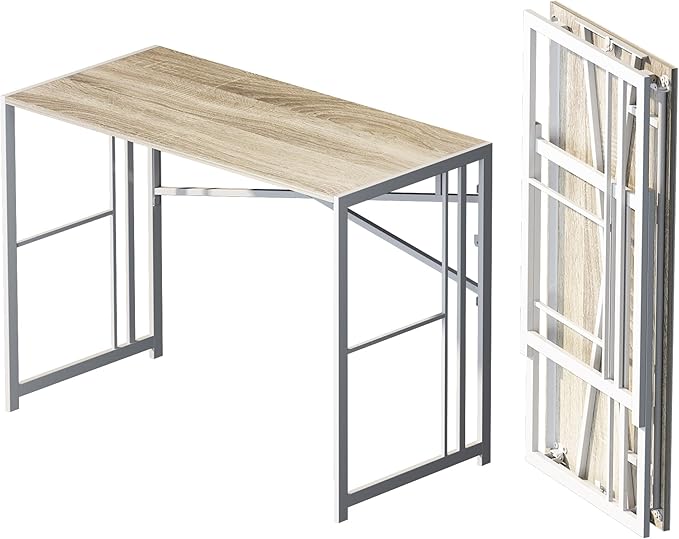 Folding Desk 40 inch Writing Gaming Computer Camping Table, No Assembly by Lutown-TeenHome