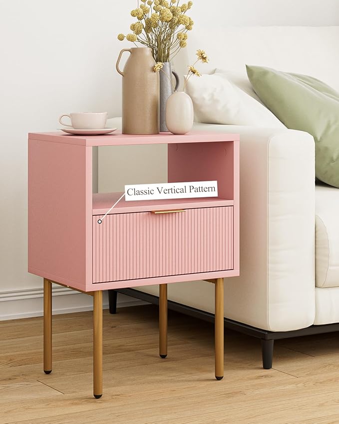 Masupu Night Stand, Mid-Century Modern Bedside Table - Image 6