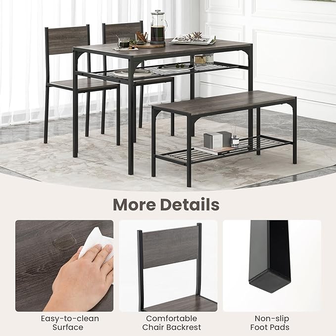 Giantex Dining Table Set for 4, Kitchen Table - Image 6