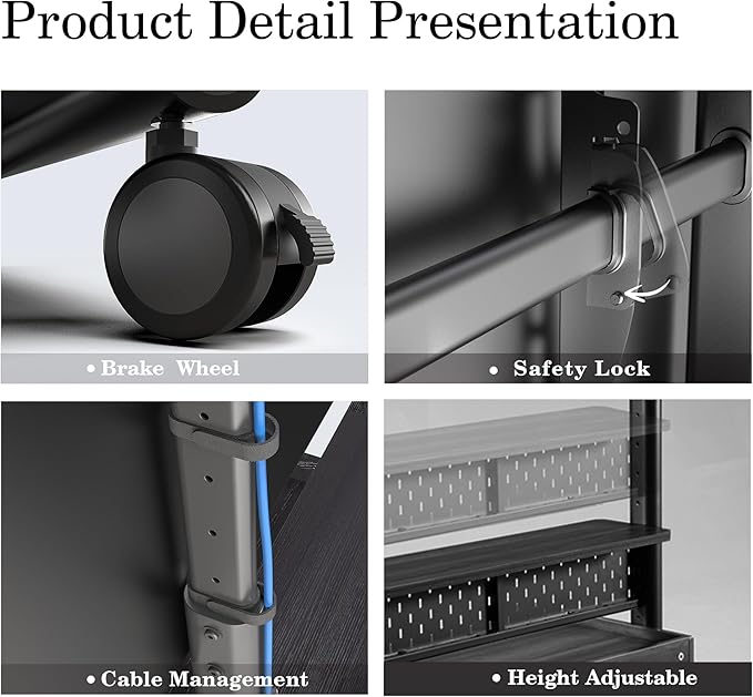 FITUEYES Rolling TV Floor Stand - Image 4