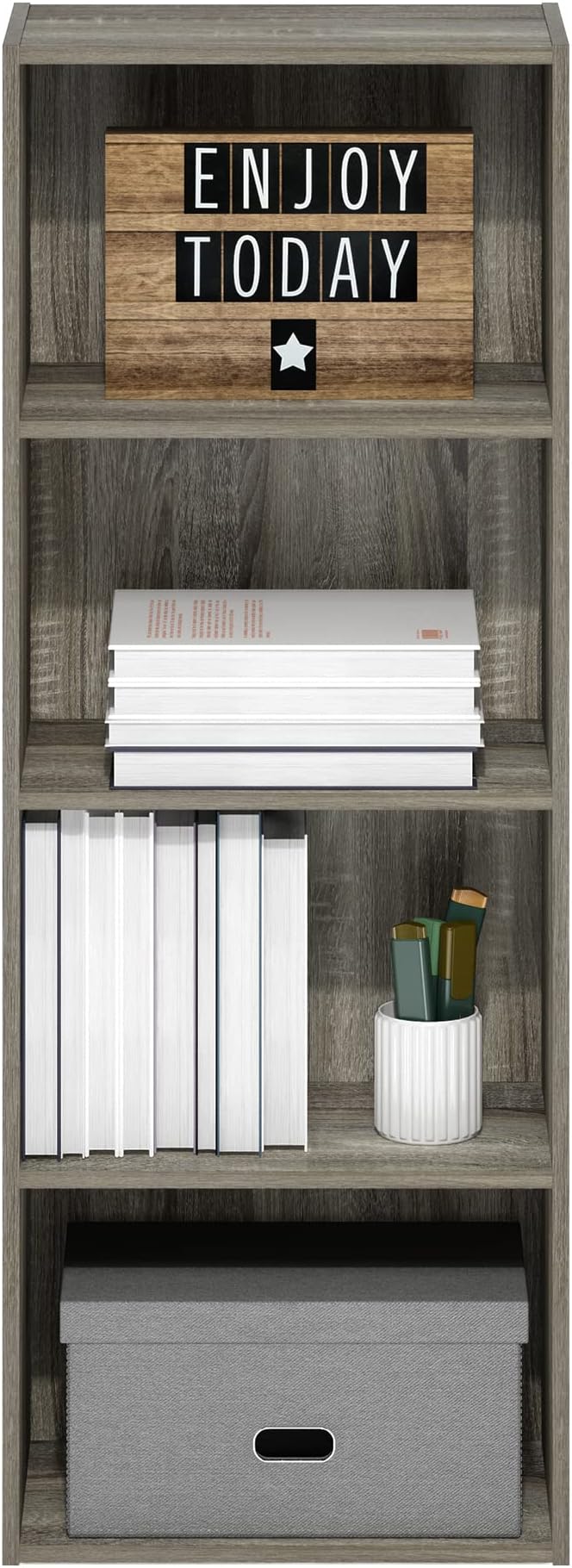 Furinno Luder Bookcase / Book / Storage, French Oak - Image 4
