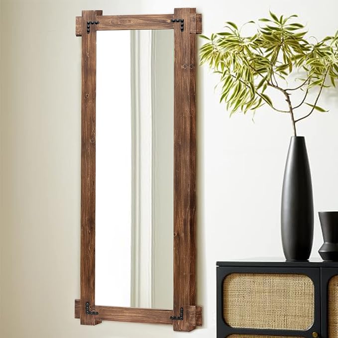 MeMoreCool Rustic Full Length Farmhouse Mirror, Oversized Decorative Floor - Image 6