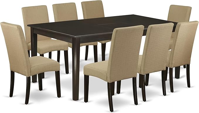 East West Furniture HEDR9-CAP-03 9 Piece Dining Room Table Set Includes a by EastWestFurniture