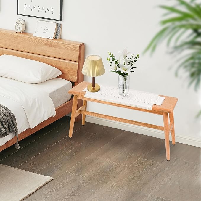 Solid Wood Entryway Bench, Wooden Dining Benches - Image 4
