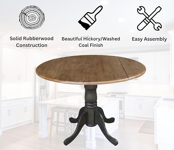 International Concepts 42 Inch Dual Drop Leaf Dining Height Table, - Image 4