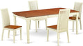 East West Furniture DOIP5-BMK-W 5 Piece Dining Set Includes a Rectangle Dining by EastWestFurniture