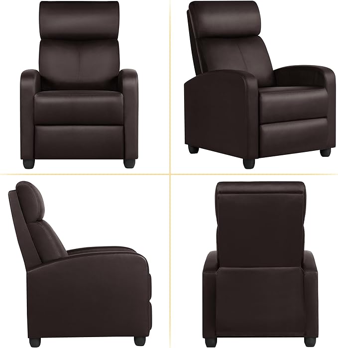 Yaheetech Recliner Chair Faux Leather Recliner Sofa Adjustable Modern Seat Club - Image 5