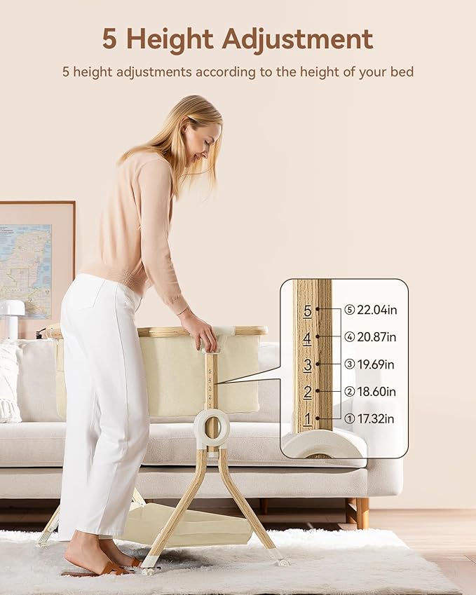 Larex Baby Bassinet, Baby Bassinet Bedside Sleeper - Image 2