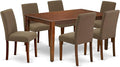 East West Furniture CAAB7-MAH-18 7 Piece Modern Dining Table Set Consist of a by EastWestFurniture