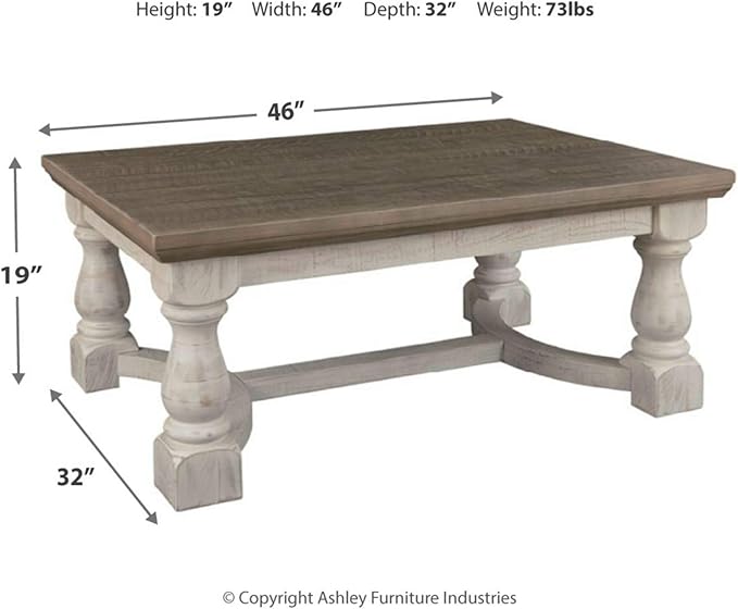 Signature Design by Ashley Havalance Farmhouse Rectangular Coffee Table - Image 3