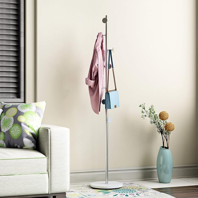 Silver Coat Racks, Metal Coat Rack Freestanding - Image 5
