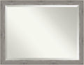 Amanti Art Grey Wall Mirror 35x45 Regis Barnwood Grey Rectangle Bathroom Mirror by AmantiArt