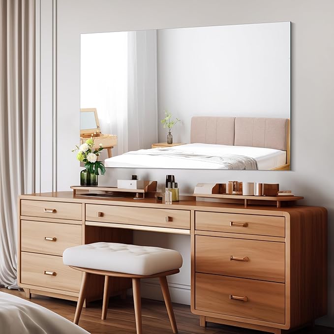 Frameless Mirror, 30x48 inch Rectangle Bathroom Mirrors - Image 2