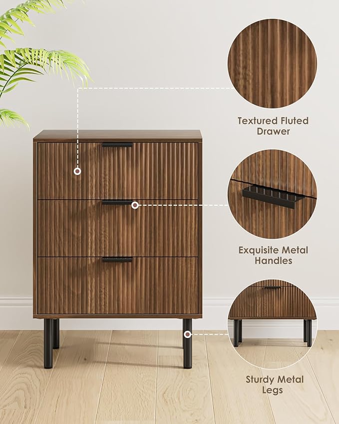 Night Stand, Tall Bedside Table - Image 5