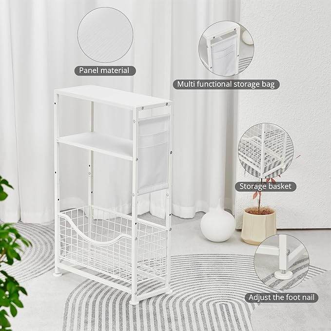 Narrow Side Table, Skinny Small End Tables - Image 7