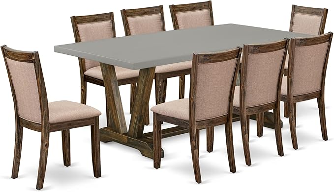 East West Furniture V797MZ716-9 9 Piece Dining Room Table Set Includes a by EastWestFurniture