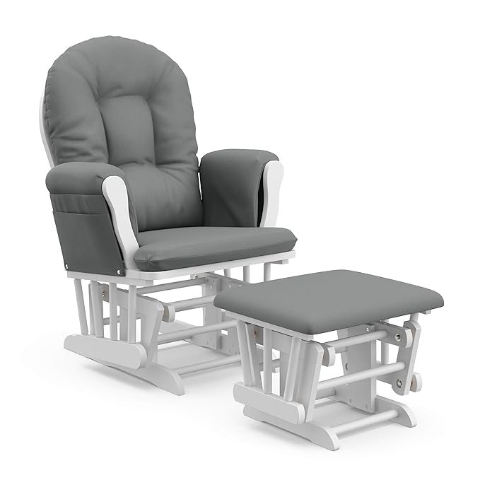 Storkcraft Premium Hoop Glider & Ottoman — GREENGUARD Gold Certified Nursery by Storkcraft