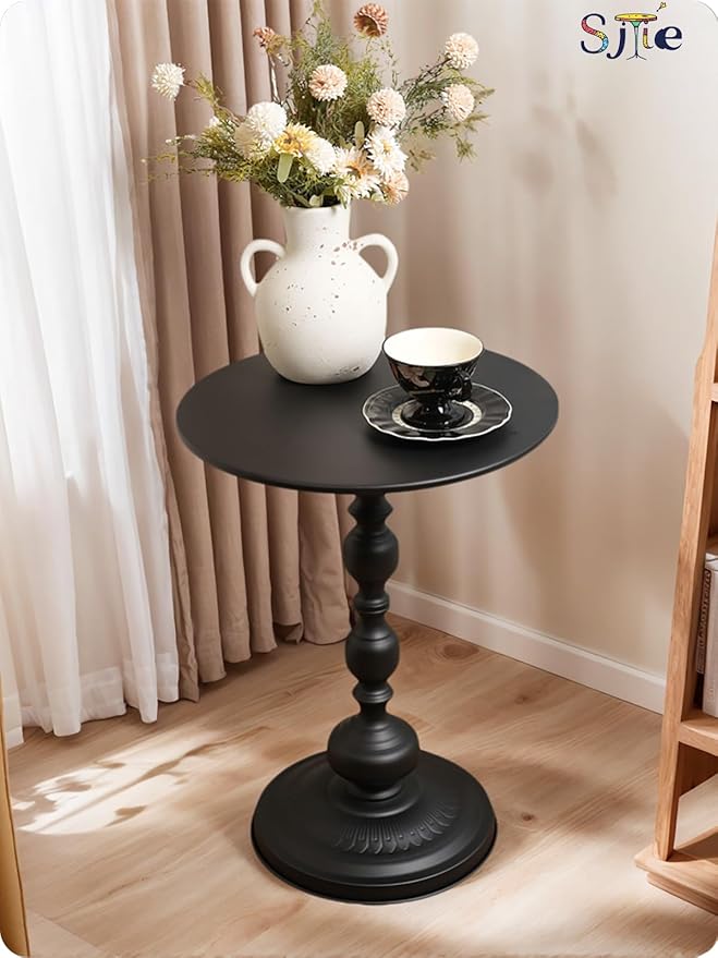 Side Table - 13.8" Round Small Accent Table - Elegant Matte-Finished End Tables - Image 7