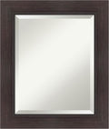 Amanti Art Brown Wall Mirror 26x22 Sloped Espresso Rectangle Bathroom Mirror by AmantiArt