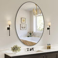 Koonmi Black Oval Bathroom Mirror, Oval Mirror by KOONMI