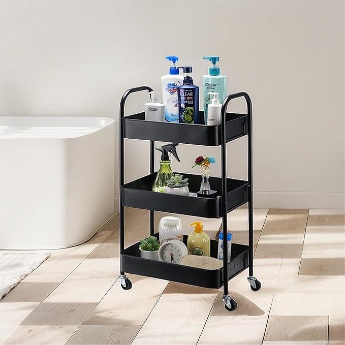 SETTFRFE 3 Tier Rolling Cart Metal, File and Art Cart - Image 8