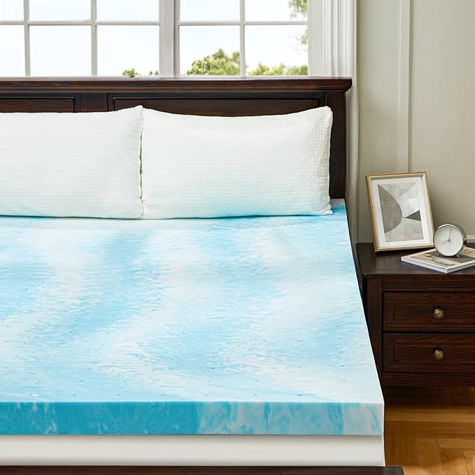 PERLECARE 2 Inch Twin Memory Foam Mattress Topper, Cooling Gel Infused Mattress - Image 8
