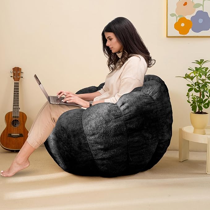 Pumpkin Bean Bag Sofa Chair, Bean Bag Chair - Image 3