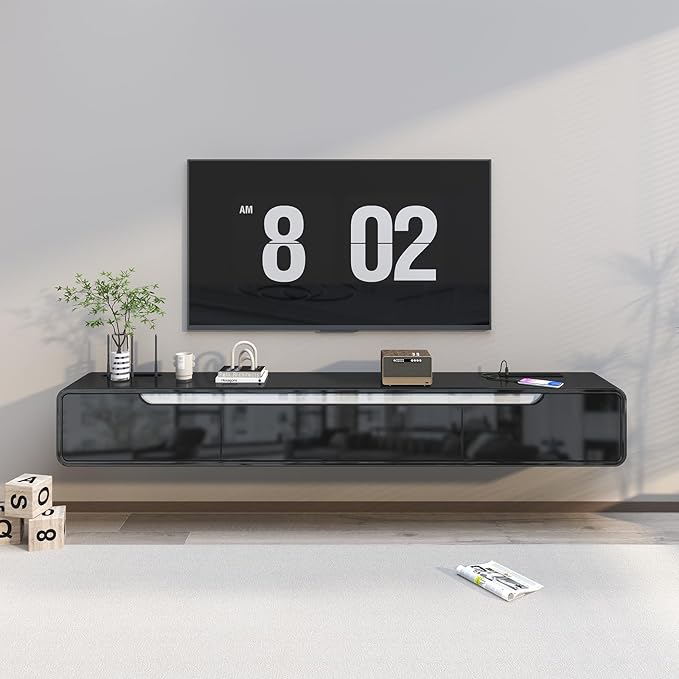 CENOVE High Gloss Floating TV Stand by CENOVE-CenturyandLove