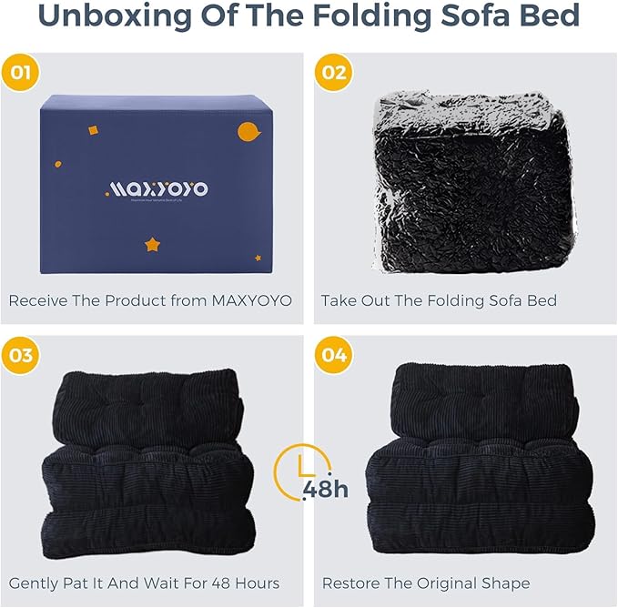 MAXYOYO Folding Sofa Bed, Convertible Sleeper Chair - Image 6