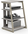 FITUEYES Design 4-Tier AV Media Stand Corner Shelf Stand Wooden Corner Shelves by FITUEYES
