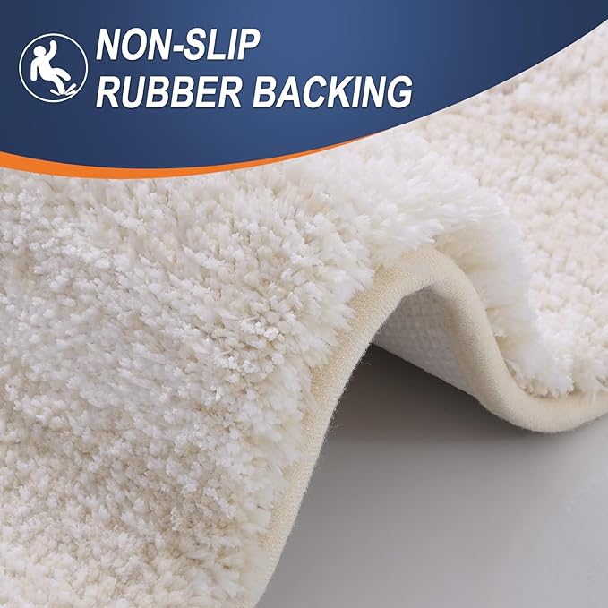 OLANLY Bathroom Runner Rugs 59x20, Extra Soft Absorbent Microfiber Bath Rugs - Image 4