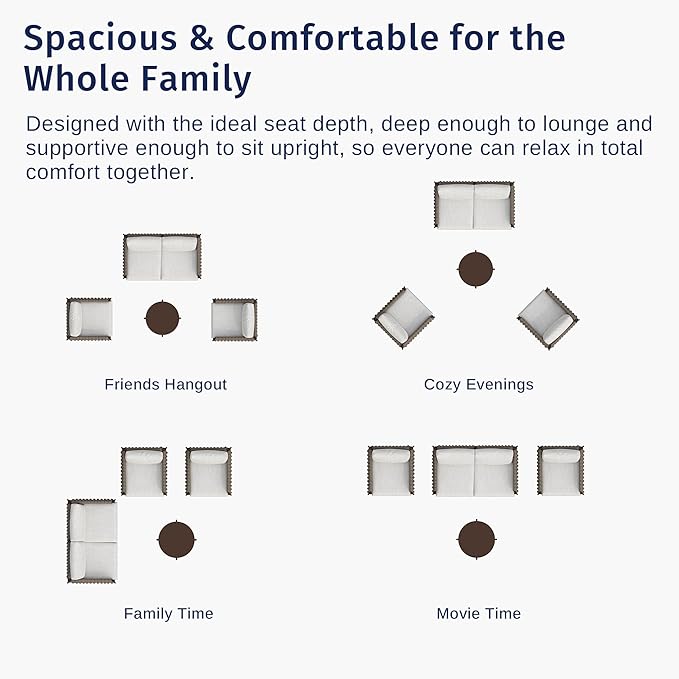 EAST OAK 4-Piece Patio Furniture Set | Life Chatter Outdoor Furniture | Coffee - Image 11