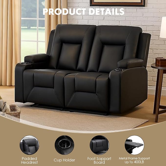 LUCKLIFE Leather Recliner Sofa Set - Image 3