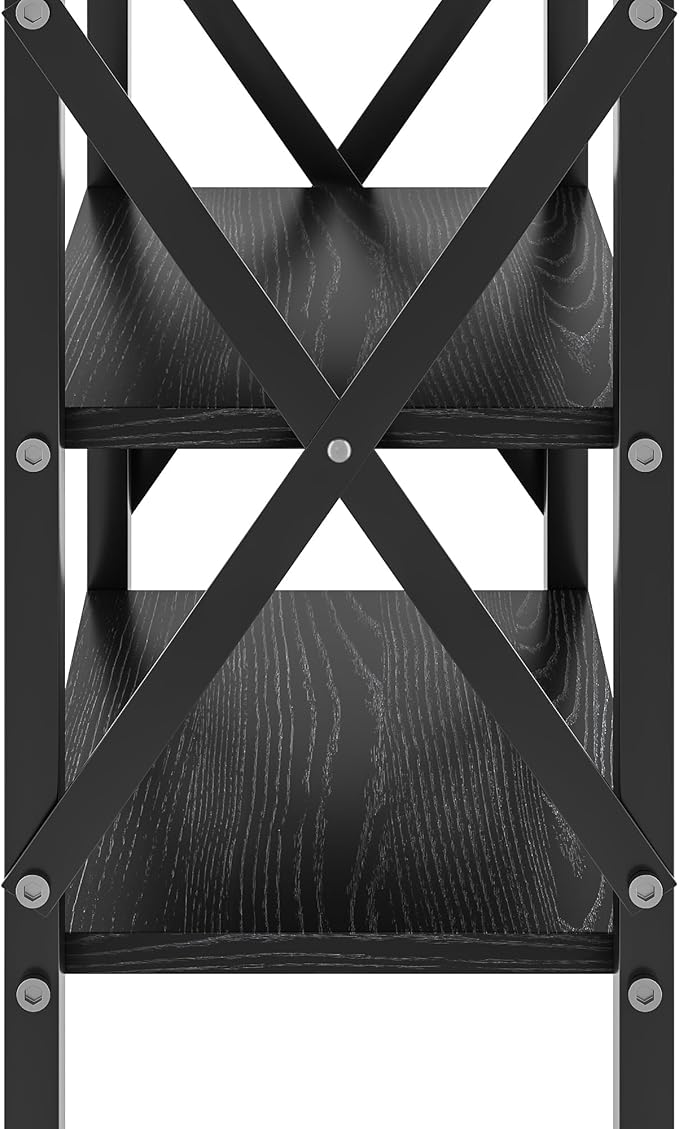 VECELO End Table, Bedside Table, X-Design Reinforced Nightstands, Side Table - Image 8