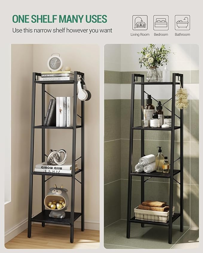 Ladder Shelf, Bookshelf Bookcase, Freestanding Corner Storage Shelve - Image 6
