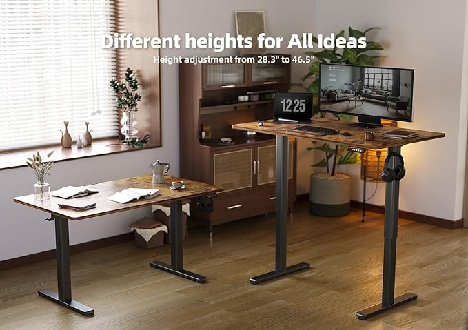 YDN Standing Desk, 40x24 Inch Electric Adjustable Height Stand up Desk - Image 4
