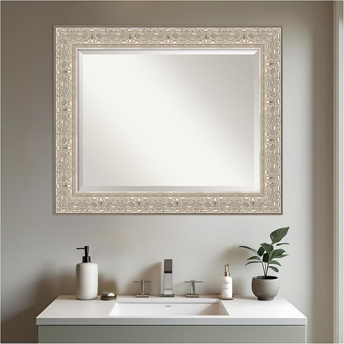 Amanti Art Silver Bathroom Mirror - Image 5
