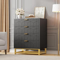GAOMON Black Dresser, 4 Drawer Dresser by GAOMON