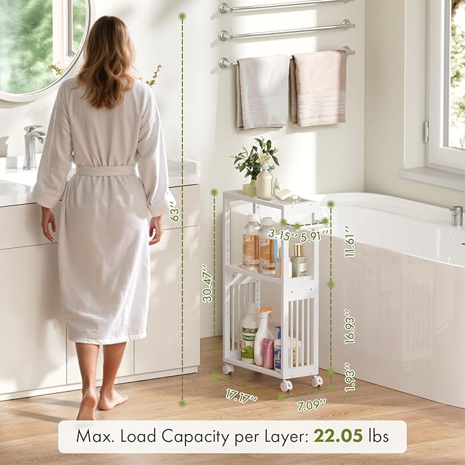 AmazerBath White Toilet Paper Holder Storage - Image 2